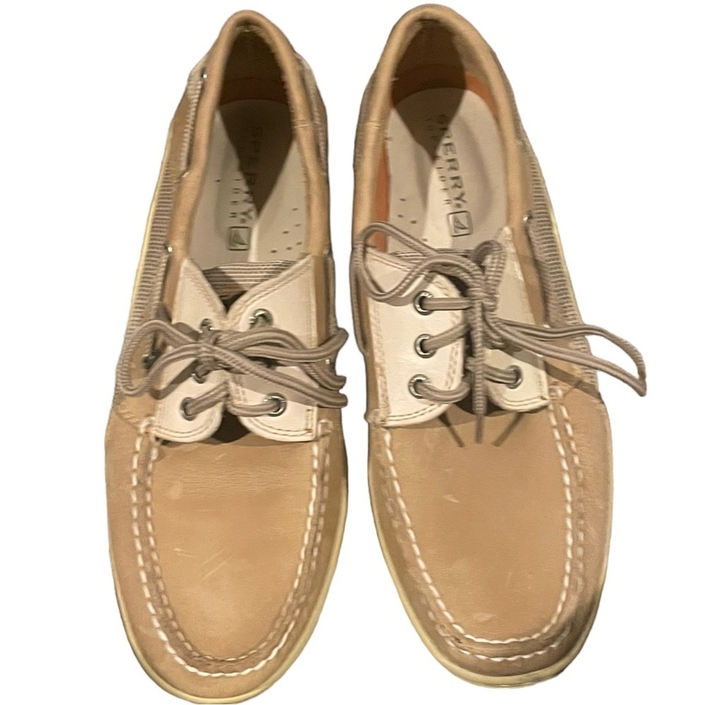 SPERRY Top Sider Men's Billfish 3 Eye Boat Shoes TAN/BEIGE 0799023 Size 10M